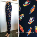 Nuevos leggings de invierno estampados elásticos cepillados para mujer